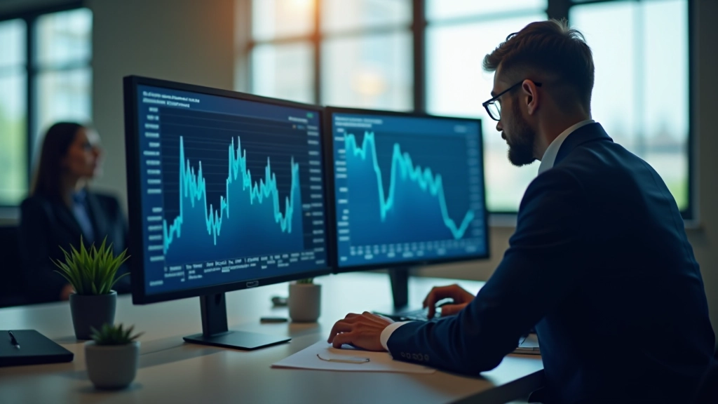 Analystes examinant les chiffres PMI sur des écrans avec graphiques sectoriels comparatifs